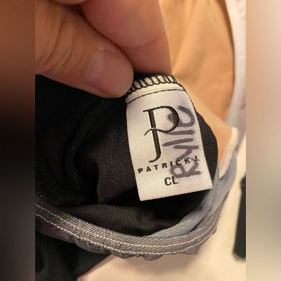 Patrick J designs dance costume black, white, ombre mesh, long sleeve leotard CL - Picture 5 of 10